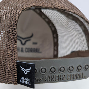 Gorra Ranch & Corral Cuco Raya Blanca Tabaco Trucker
