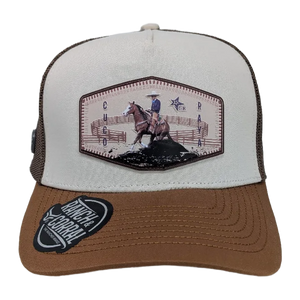 Gorra Ranch & Corral Cuco Raya Blanca Tabaco Trucker