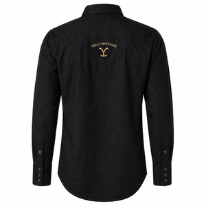 Camisa Vaquera Hombre Negro Slim Fit