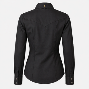 Camisa Vaquera Negra Slim Fit Mujer