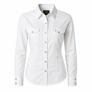 Camisa Vaquera Blanca Slim Fit Mujer