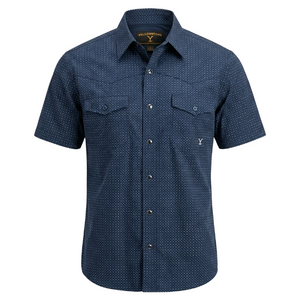 Camisa Vaquera Hombre Azul Oscuro Manga Corta