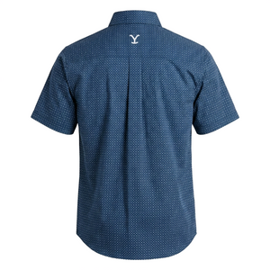 Camisa Vaquera Hombre Azul Oscuro Manga Corta
