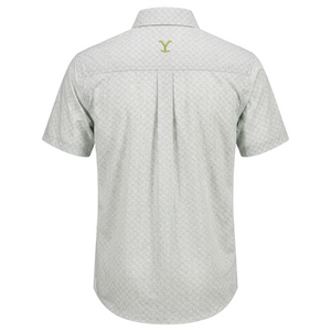 Camisa Vaquera Hombre Verde Manga Corta