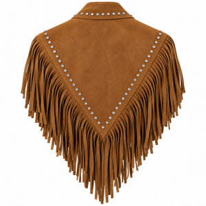 Chal_western_piel_color_camel con cuello Tierra Norte