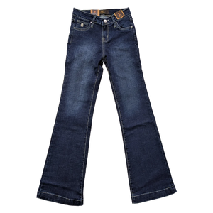 Jeans Mujer Azul Oscuro Double Stone Flare Stretch