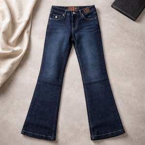 Jeans Mujer Azul Oscuro Double Stone Flare Stretch