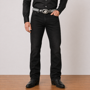 Jeans Hombre Negro Bootcut Stretch