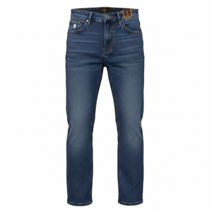 Jeans Hombre Azul Bleach Bootcut Stretch