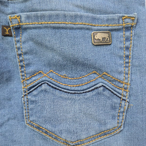 Jeans Hombre Azul Claro Bleach Bootcut Stretch