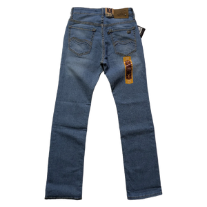 Jeans Hombre Azul Claro Bleach Bootcut Stretch