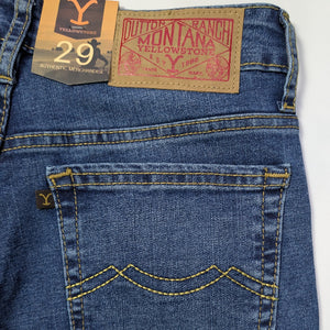 Jeans Hombre Azul Bleach Bootcut Stretch