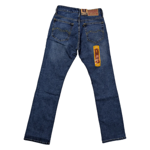 Jeans Hombre Azul Bleach Bootcut Stretch