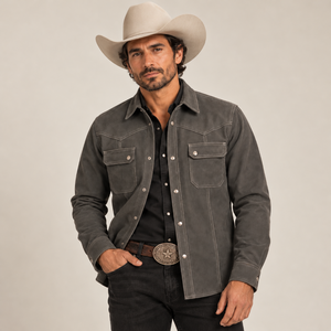Sobrecamisa Tierra Norte gris piel de borrego 