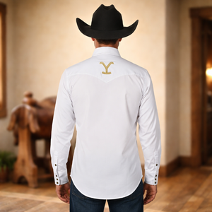 Camisa Vaquera Hombre Blanco Regular Fit