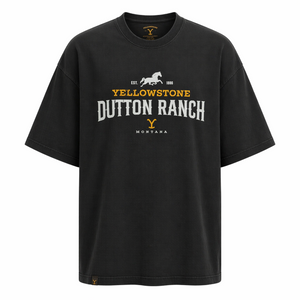 T-Shirt Yellowstone Negra Hombre