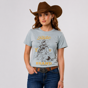 T-Shirt Yellowstone Verde Claro Mujer
