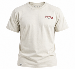 T-shirt Stetson manga corta blanca