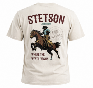 T-shirt Stetson manga corta blanca