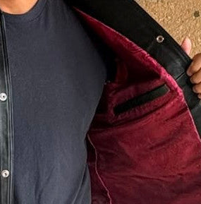 Sobrecamisa "Tierra Brava" Negra,  100% piel borrego pelibuey