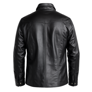Sobrecamisa "Tierra Brava" Negra,  100% piel borrego pelibuey