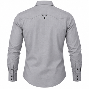 Camisa Vaquera hombre Gris Jaspe