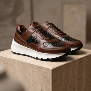 sneakers piel café napa Tierra Norte