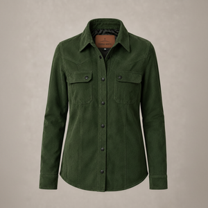 sobrecamisa verde piel de pelibuey mujer